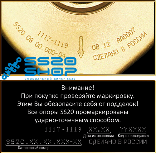 Маркировка опор GOLD от SS20 для ВАЗ